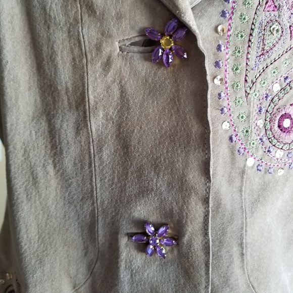 Wilson's embroidered leather jacket (L) - Picture 2 of 6